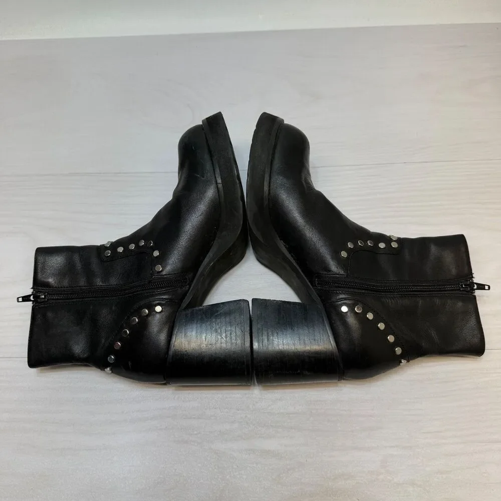 ARIZONA JEAN CO Studded Platform Chunky Combat Boots Women's‎ Size 8.5M Black